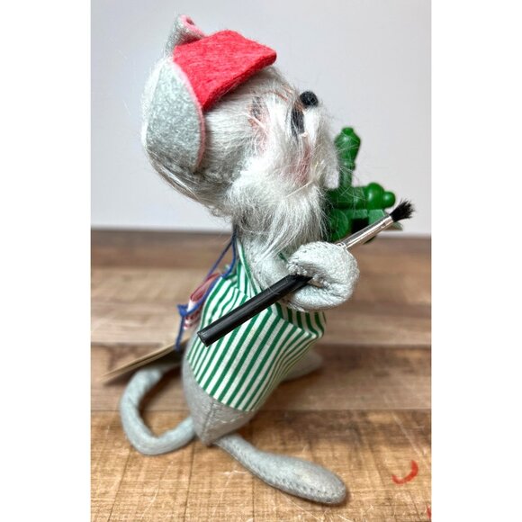 Annalee Dolls Christmas Mouse With Green Train & Brush With Tags & Org Bag 7750 - Picture 3 of 5